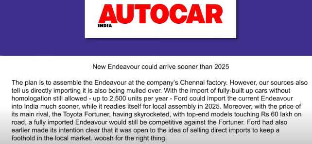 Ford's Sensational Comeback to India: Why Ford Left India, Why They're Back